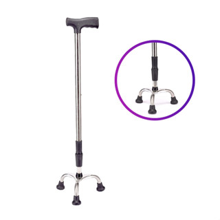 ไม้เท้า 3 ขา Stainless steel walking stick 3 legs ไม้เท้าสแตนเลส ไม้เท้าเดินป่า ไม้ช่วยเดิน ไม้ช่วยเดินป่า T2427