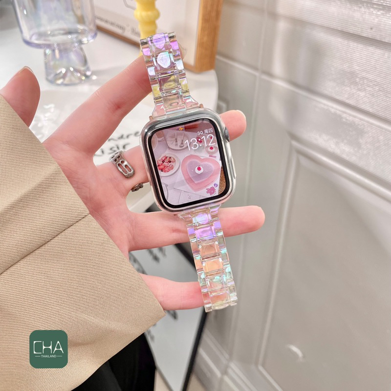 ใสฟรุ้ง สายนาฬิกา watch ultra 11 10 9 8 7 6  5 4 3  smart watch 38/40/42/44/45/46/49mm strap smart watch