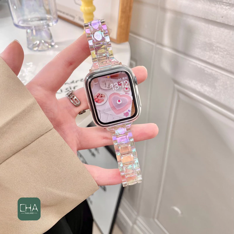 ใสฟรุ้ง สายนาฬิกา watch ultra 11 10 9 8 7 6 5 4 3 smart watch 38/40/42/44/45/46/49mm strap smart watch