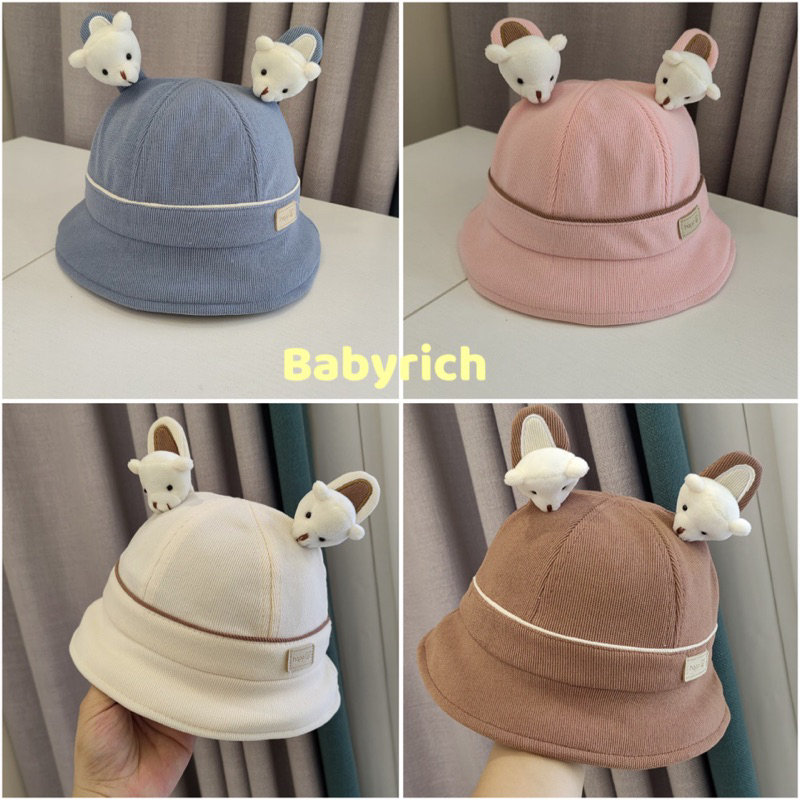 (พร้อมส่ง 5 สี) หมวกเด็กน้อย เด็กอ่อน เด็กชายหญิง ทารก hat cap bucket หมวกปีก หน้าร้อน กันแดด