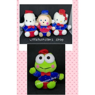 Vintage Sanrio plush set  in 1988/Hello kitty/Kerokerppi/Pochacco/Monkichi