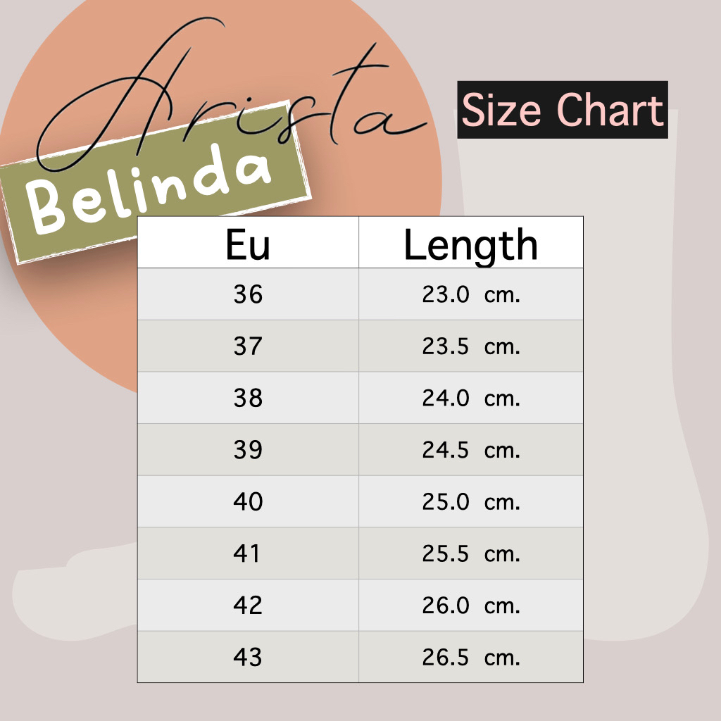Arista ( 🇹🇭 Ready to ship) รองเท้าผู้หญิง รองเท้าเเฟชั่นผู้หญิง รุ่น Belinda ( ART-049 )