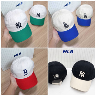 ✴️ แท้ 💯% MLB Basic Color Block Unstructured Ball Cap NEW YORK YANKEES