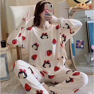 เซ็ตชุดนอน เสื้อแขนยาว-กางเกงขายาว ลายหมี สุดน่ารัก ลายการ์ตูน หลายรูปแบบหลายลาย พร้อมจัดส่ง