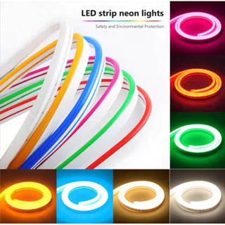 LED Neon flex 12V ขนาด6*12มม ยาว5เมตร ไฟนีออนดัด นีออนเฟลกซ์ ดัดอักษรป้ายไฟ ตัดได้ทุก2.5cm ทำรูปทรงต่างๆ ไฟประดับตกแต่ง