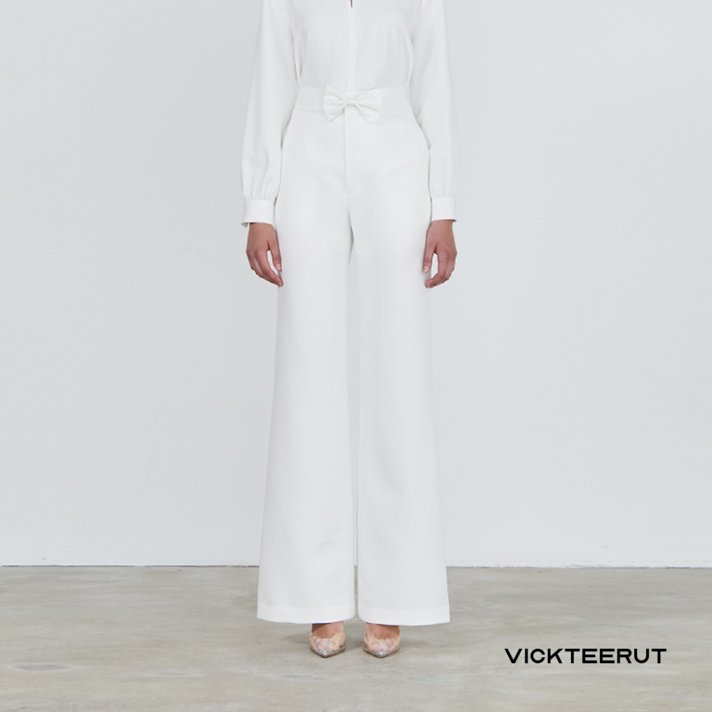 VICKTEERUT Re-Edition Flat Front Straight Leg Trousers กางเกงขายาว ทรงตรง — صورة 6