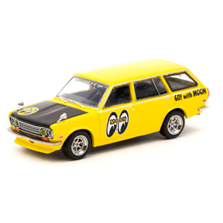 Tarmac Works X MiJo Exclusives / MOONEYES Datsun Bluebird 510 Wagon [SGMTW007]โมเดลรถยนต์ลายมูนอายส์