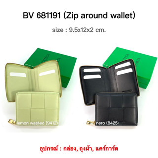 BOTTEGA Zip around wallet ของแท้ 100% [ส่งฟรี]