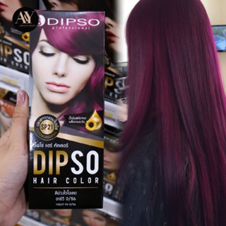 DIPSO HAIR COLOR ดิ๊พโซ่ แฮร์คัลเลอร์ S20 สีม่วงประกายแดง RV 5/6