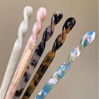 ปิ่นปักผม ลายหินอ่อน ขนาด 17.5cm ดีไซน์เก๋ สไตส์เกาหลี ปิ่นผม ปิ่นปักผม