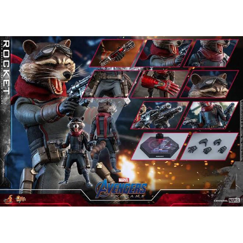 ( พร้อมส่ง ) HOT TOYS - ROCKET - MMS548 - AVENGERS : ENDGAME