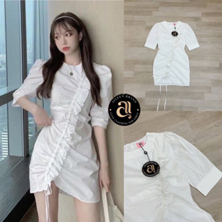 มินิเดรสสีขาวคอกลม AileenBrand 💖