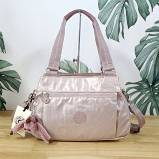 Kipling Damen Orelie Henkeltasche handbagกระเป๋าถือหรือสะพาย สีขมพูเมทัลลิค