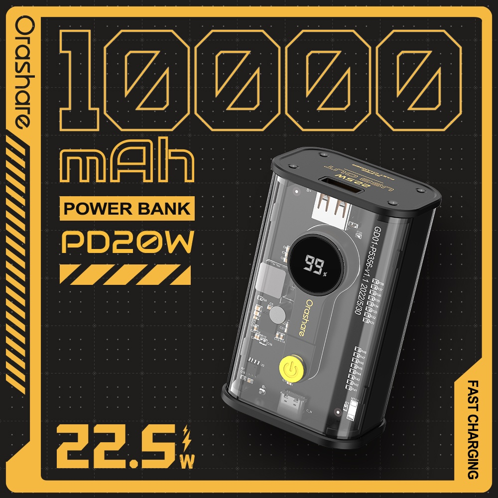 Sajai GD01 10000mAhว Quick Charge PD20W/18w/22.5W