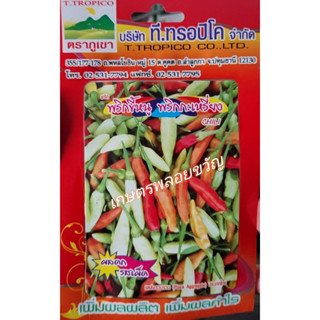 เมล็ดพันธุ์ พริก พริกพื้นบ้าน พริกน้อย พริกกะเหรี่ยง พริกขี้หนู 🌶️สิ้นอายุทำพันธุ์11/2566🌶️บรรจุประมาณ 45 เมล็ด🌱ตราภูเขา