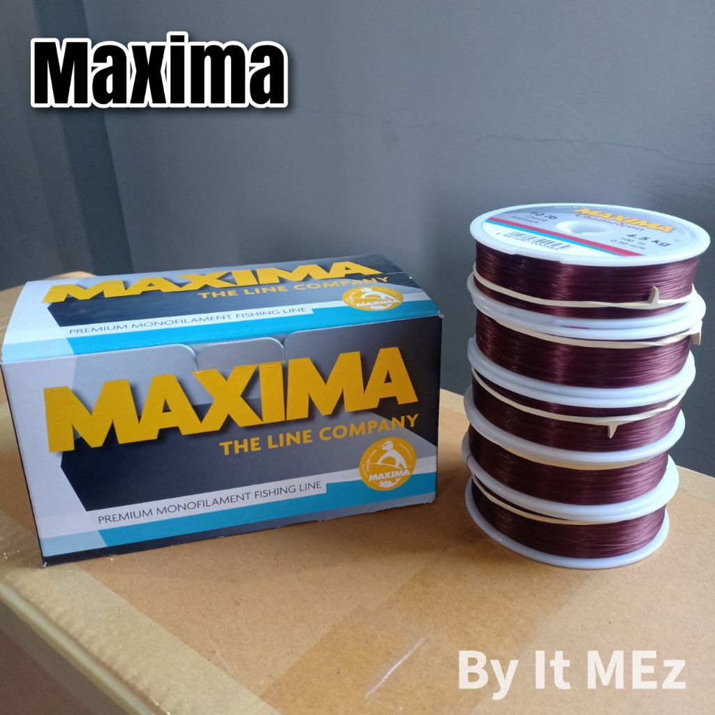 ของแท้ ราคาถูก เอ็นตกปลา Maxima ยาว 100 เมตร สีน้ำตาลแดง เหมาะกับงานหลิว สปิ๋ว และตกปลาธรรมชาติ Fishing Line