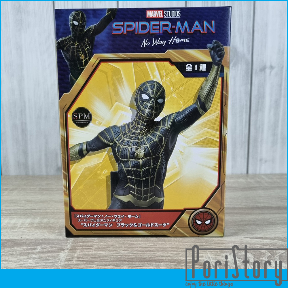 Spider Man Super Premium Figure SPM No Way Home Black Gold Suit SEGA [แท้จากญี่ปุ่น]