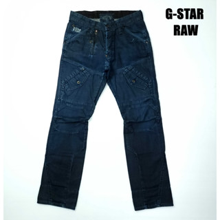 ยีนส์ G-Star Raw เอว 30-31 ทรงคาร์โก้ สีเข้ม ขากระบอก