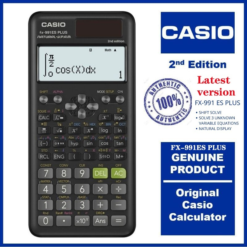 Casio FX-991ES PLUS เครื่องคิดเลขวิทยาศาสตร์คาสิโอ คาสิโอ เครื่องคิดเลข