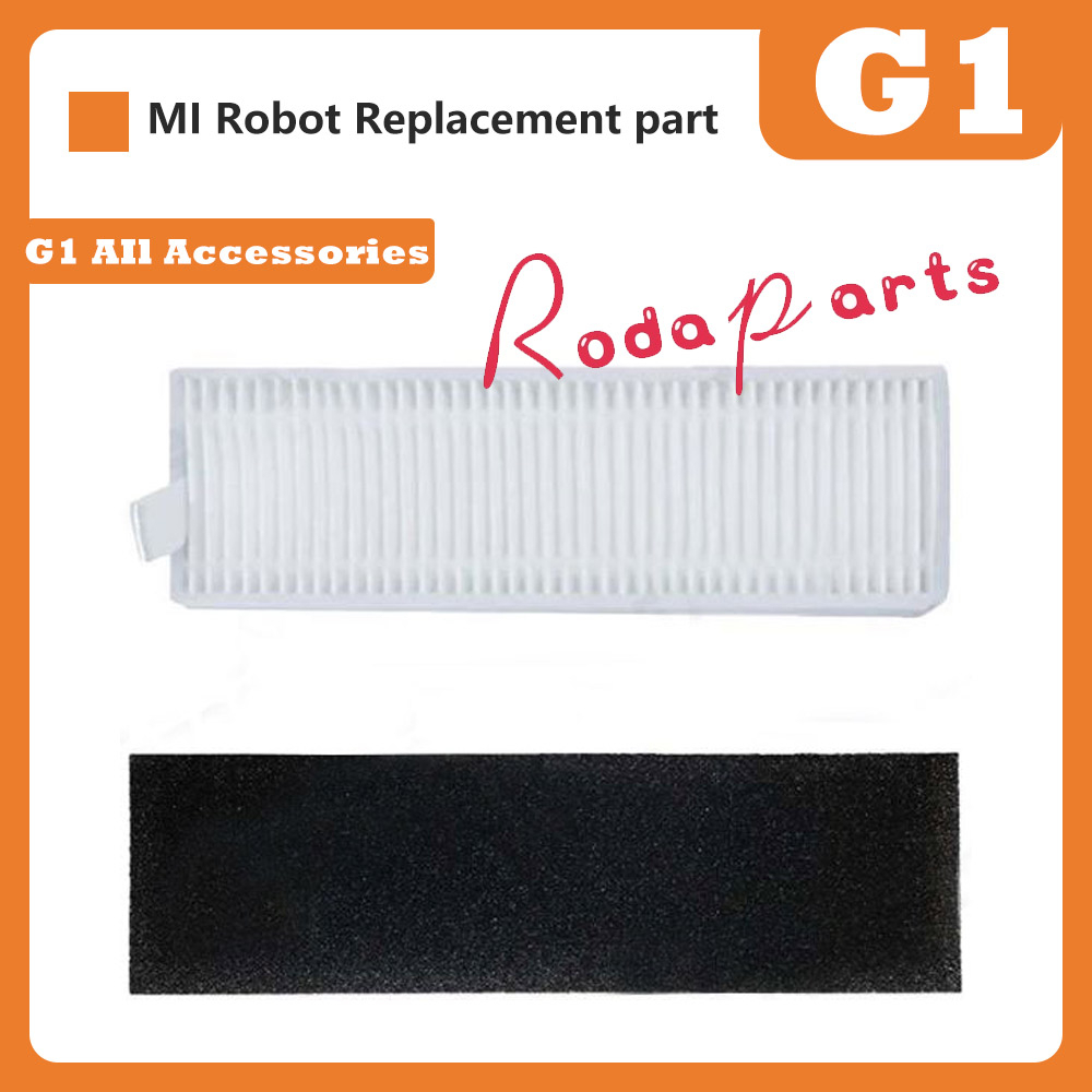 สำหรับ Xiaomi Mijia G1 MJSTG1 MI Hepa ตัวกรองในตัวฟองน้ำกรองอะไหล่หุ่นยนต์เครื่องดูดฝุ่น Accessories