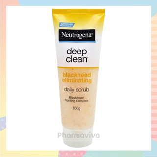 Neutrogena Deep Clean Blackhead Eliminating Daily Scrub 100 g นูโทรจีนา ดีพ คลีน แบล็คเฮด อีลิมิเนทติ้ง เดลี่ สครับ