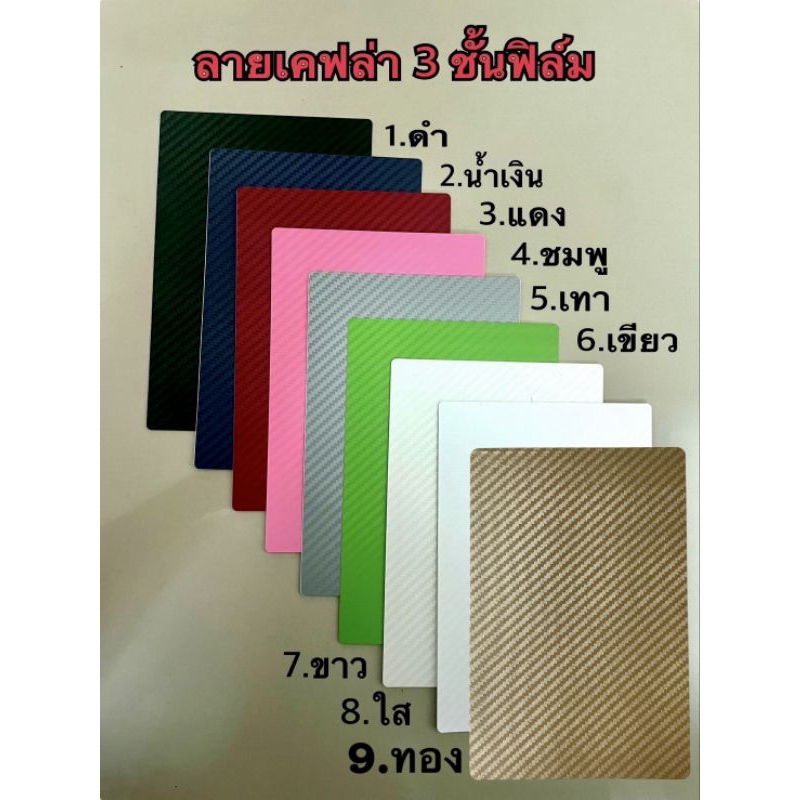 ‼️ไม่ได้ตัดให้ ‼️ขายให้ร้านค้าที่มีเครื่องตัด‼️ลายเคฟล่า 12x18 ซม Skin case สำหรับร้านค้าที่มีเครื่องตัดฟิล์ม