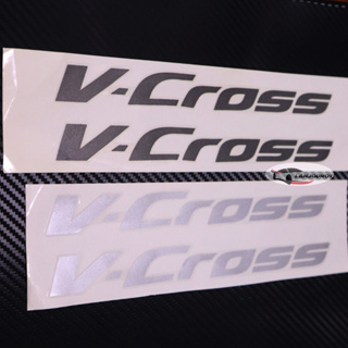 sticker สติ๊กเกอร์ V-Cross (1 คู่) ติดข้างประตู สำหรับ อีซูซุ ดีแม็กซ์ ISUZU D-MAX 2012-2018