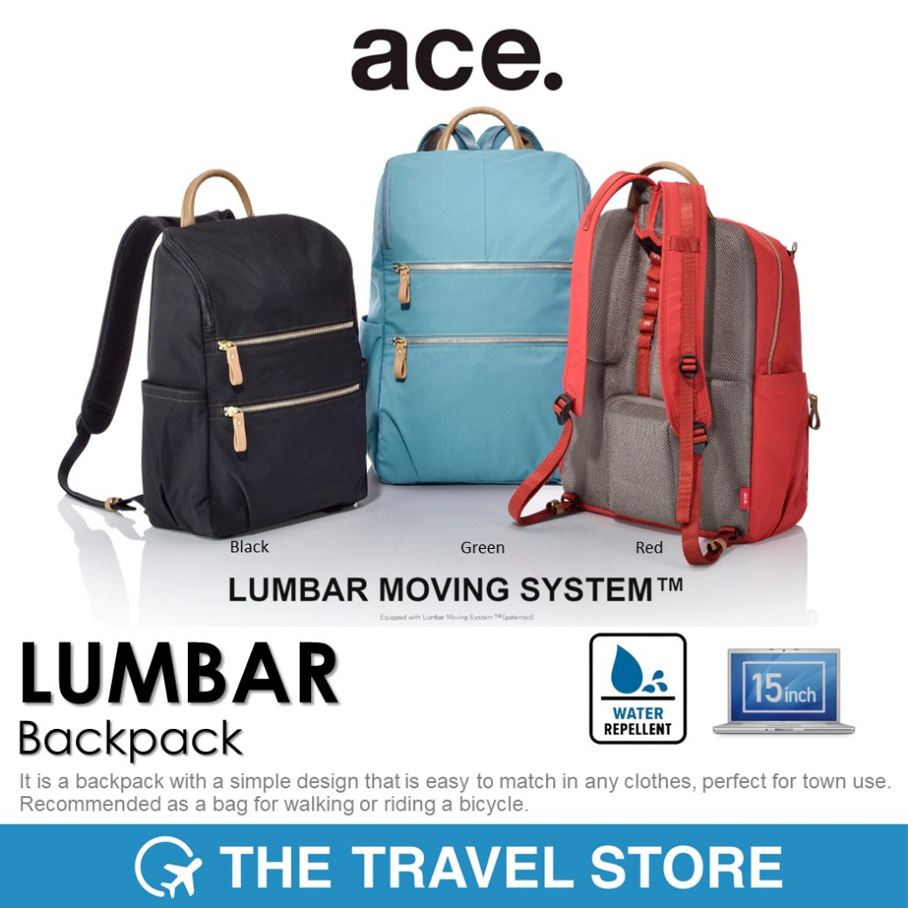 ACE Lumbar Backpack || LUMBAR MOVING SYSTEM™ (ACE5960X0X) กระเป๋าเป้ เป้สะพายหลัง กระเป๋าใส่คอมพิวเต