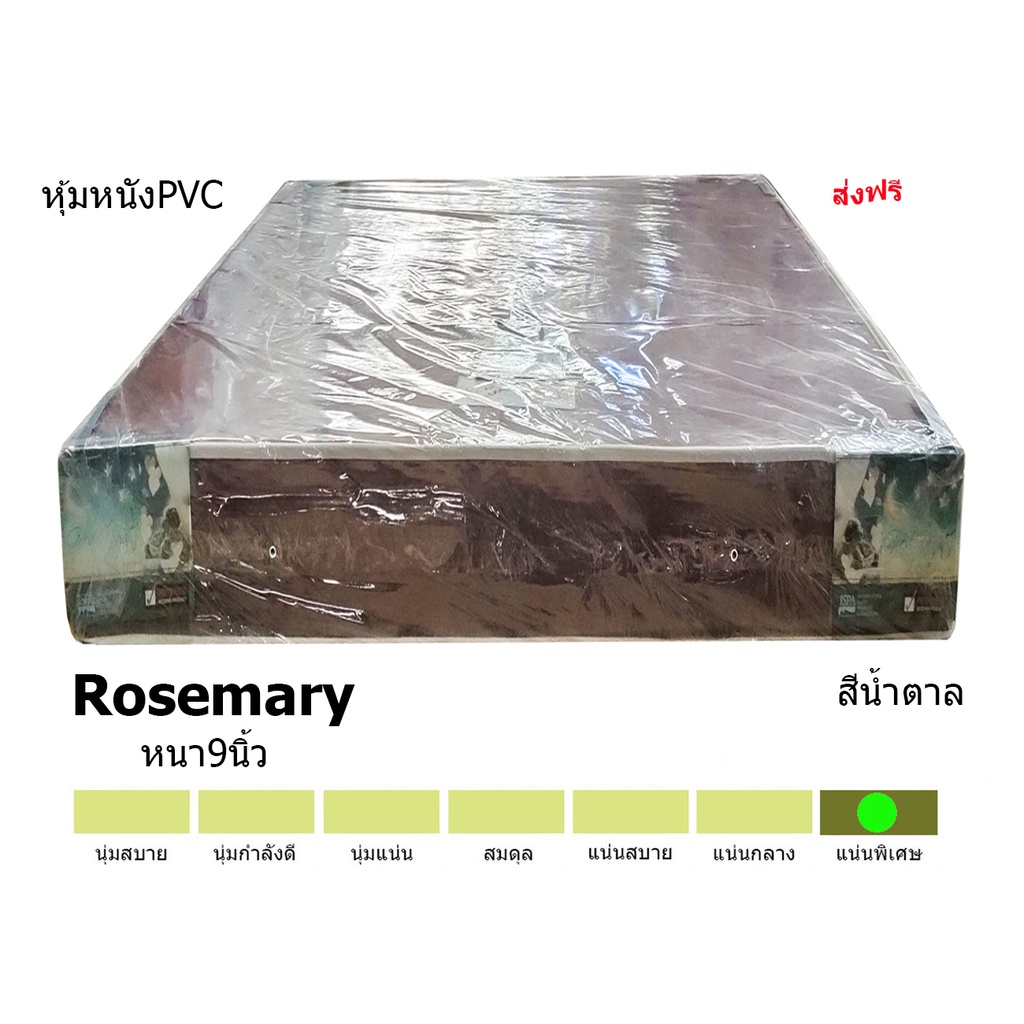Rosemary ✨ที่นอนหนังpvc+ฟองน้ำอัด+ใยมะพร้าว✨ที่นอนหุ้มหนังpvc ขนาด 3.5/5/6 ฟุต หนา 7นิ้ว/9 นิ้ว เหมาะสำหรับคอนโด อพาร์ทเ