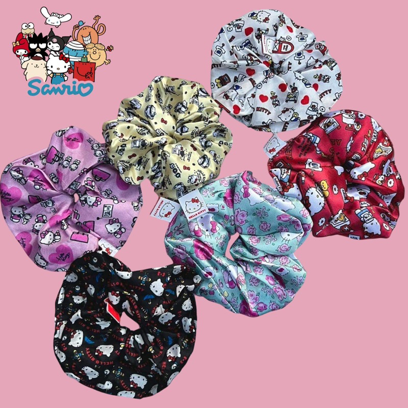 พร้อมส่ง ยางรัดผมโดนัท ลายการ์ตูน SANRIO ลิขสิทธิ์แท้ 100%แบบผ้าสุดน่ารักสไตล์เกาหลี ฮิตมากในตอนนี้