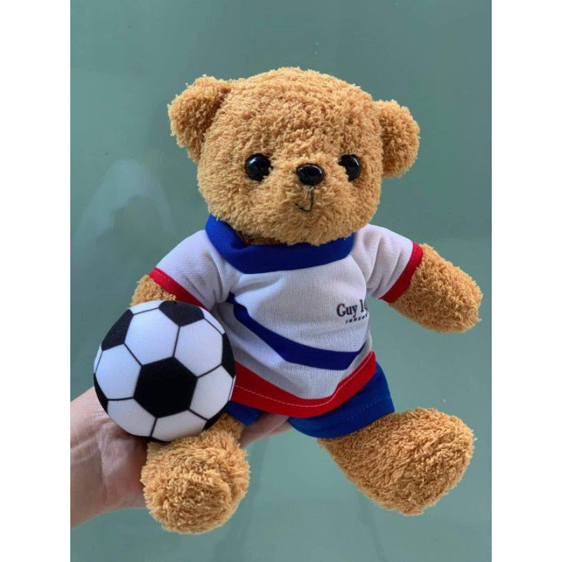 ตุ๊กตาหมีteddy bearถือฟุตบอลนำเสนอของขวัญ🐻มือ1มีซีลมีribbinตุ๊กตาหมีteddy bearถือบอล ใส่เสื้อGUY LAROCHEราคาพิเศษปกติ399