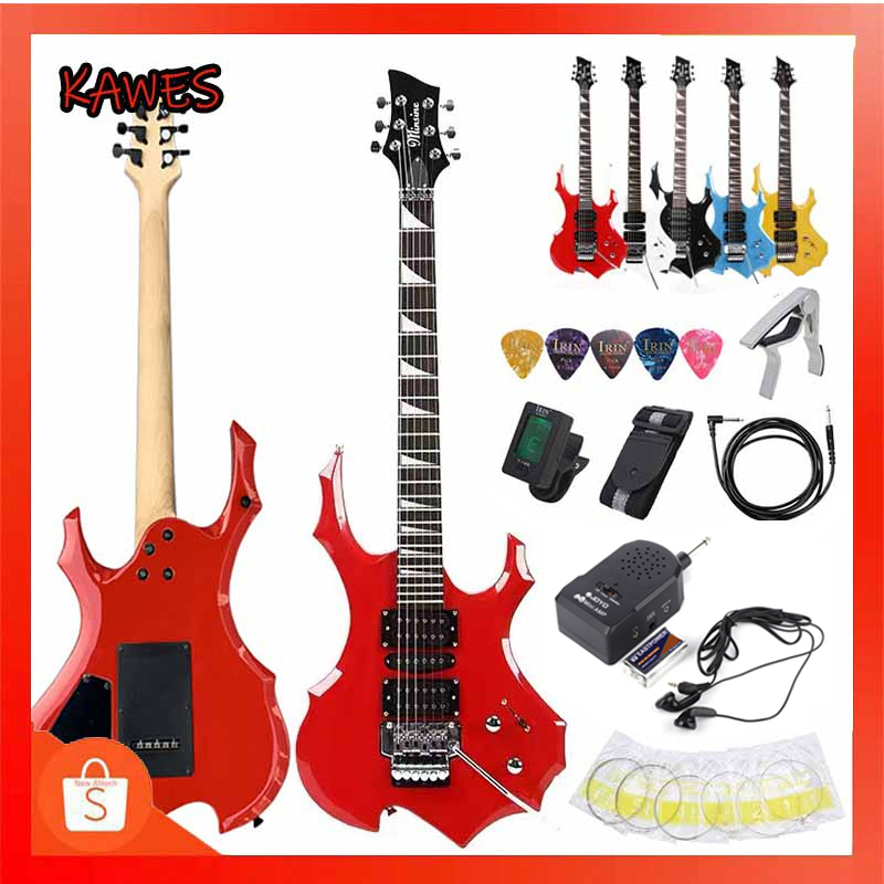 กีต้าร์ไฟฟ้า Electric Guitar 39 นิ้วกีตาร์ไฟฟ้า ST พร้อมเครื่องขยายเสียง Signature กีตาร์ไฟฟ้า รุ่น 