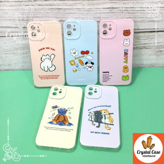 SAmsung A04 A04s A10s A12 A22 A23 A50 A52 J4+ S23Ultra เคสมือถือนิ่มใส TPU กันเลนส์กล้องนูนลายการ์ตูน