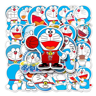 Waterproof Sticker‪(⸝⸝› з ‹⸝⸝)‬♡   โดราเอม่อน Doraemon   สติกเกอร์ไดคัท 𝙿𝚅𝙲 กันน้ำ  50 PCS   ติดรถ เคส โน๊ตบุ๊ค กระเป๋า