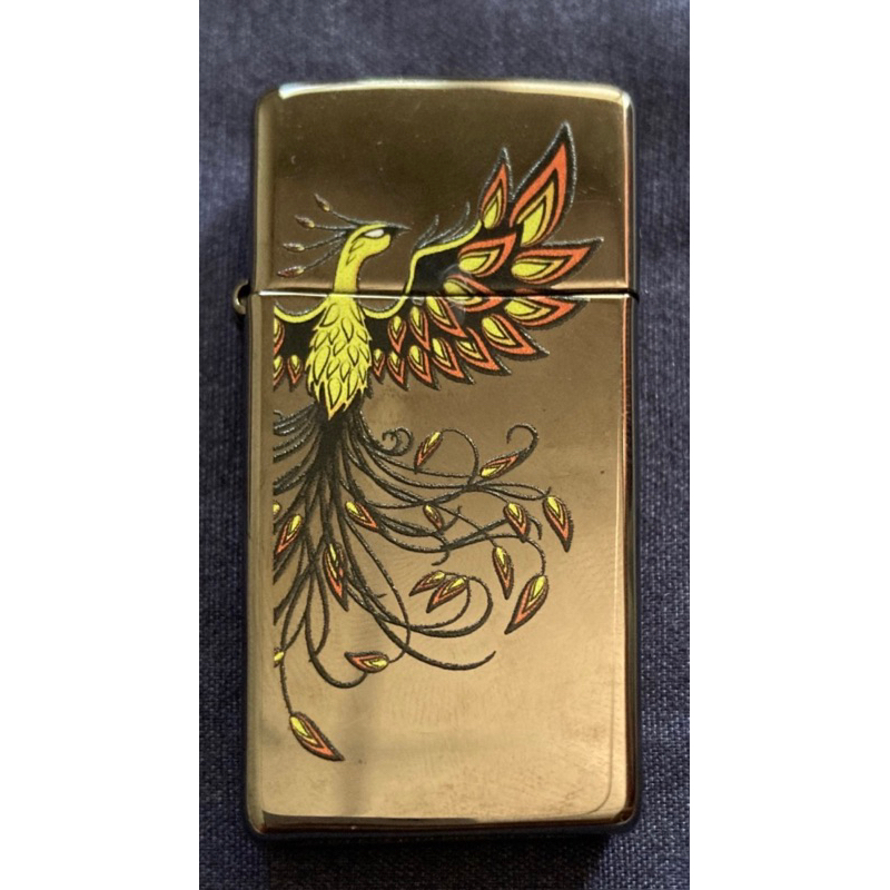 ไฟแช็คแก๊ส Zippo ไฟแช็กรุ่น 49407 Slim Phoenix Design  ไฟแช็กไฟฟู่ ไฟแช็กเติมแก๊ส