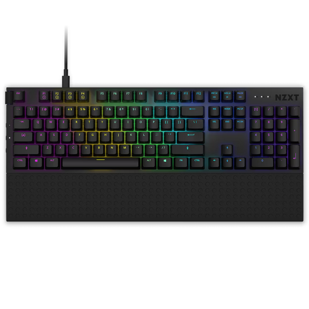 คีย์บอร์ดเกมมิ่ง NZXT Full size Mechanical Keyboard Function US QWERTY/ANSI Gateron Linear Red Switc