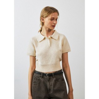 [Pre order] LAFUDGE FOR WOMAN [Woman] Tail collar short sleeve knit