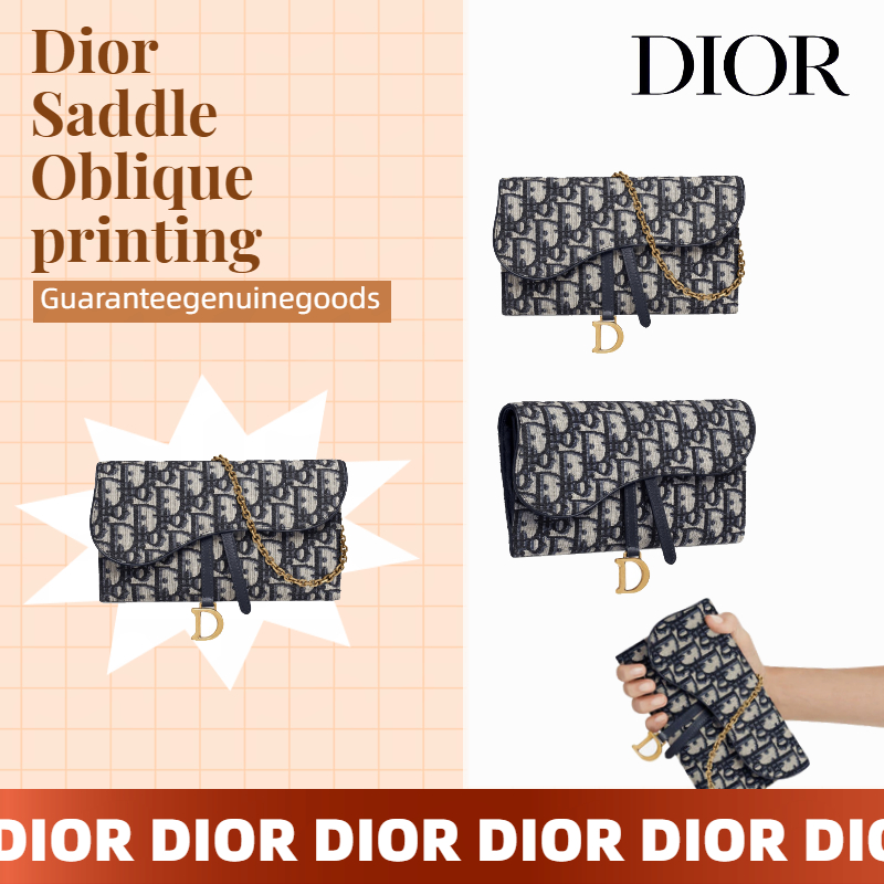 กระเป๋า Dior bag Saddle Oblique printing Saddle bag