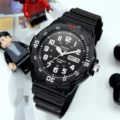 นาฬิกา Casio MRW-200H นาฬิกาผู้ชาย สายเรซิน สีดำ เก็บเงินปลายทาง ของแท้ 100% รับประกันสินค้า 1 ปีเต็ม