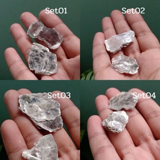 Muscovite Mica | มัสโคไวท์ ไมกา 🤍  #set01 - #set04 ชุดละ 2 ชิ้น หินธรรมชาติ แร่ธรรมชาติ