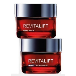 50มล+50มล LOreal Paris Revitalift Triple Action Day Cream + Laser Night Cream-Mask ลอรีอัล ปารีส รีไวทัลลิฟท์ ทริปเปิล