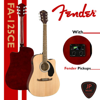 FENDER FA-125CE กีต้าร์โปร่งไฟฟ้า [แถมฟรี กระเป๋าใส่กีต้าร์+ปิ๊ก+ประแจขันคอ]