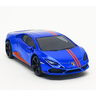 รถเหล็กมาจอเร็ต Majorette Lamborghini Huracan Avio - Chrome Series สีโครเมี่ยมน้ำเงิน ขนาด 1/64 ยาว 8 cm มือสอง #001