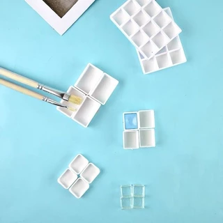 แพนสีน้ำ (0.5 ,2 ,4 ml) แพนเปล่า แพนสีน้ำ Empty Pan for Watercolour สีขาว