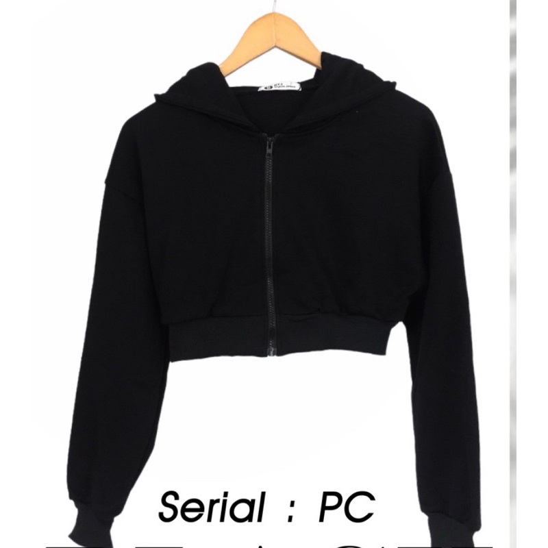 Niyom Jean นิยมยีนส์เสื้อฮูด ทรงครอป