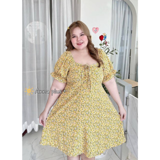 🔥Plussize🔥เดรสคนอ้วน🔥 อก 40-48  เอว 34-42