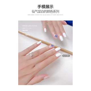 สีทาเล็บเจล AS โทนสีขาวเงาสวยแบบผู้ดี 9 เฉดสี รหัส ALT/01-09 ขนาด 15ml.ของแท้100%🌈พร้อมส่งในไทย🌈