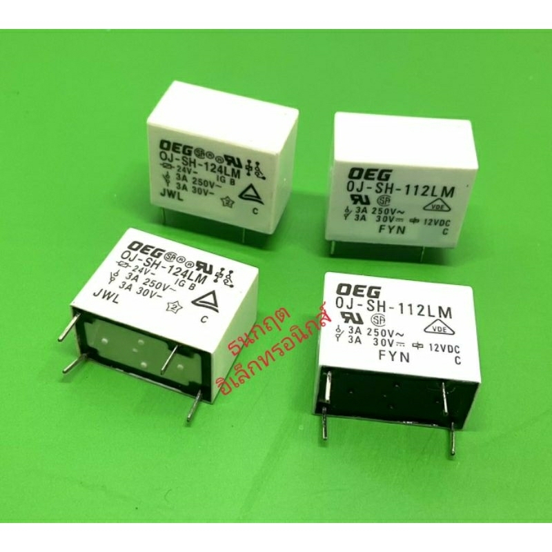 ￼รีเลย์ OJ-SH-124LM 24V , OJ-SH-112LM 12V 4ขา 3แอมป์