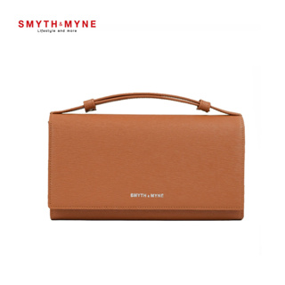 SMYTH&amp;MYNE-กระเป๋าหนังแท้ ถือและสะพายได้-สีน้ำตาลคาราเมล-Focus collection