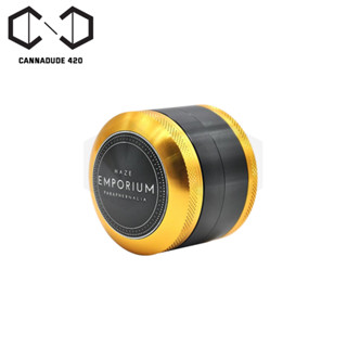 เครื่องบดสมุนไพร ที่บด Haze Emporium GoldenBlack Grinder ที่บดอย่างดี 420 ที่บดขนาด 63 มม 4 ชั้น Aluminum Grinder